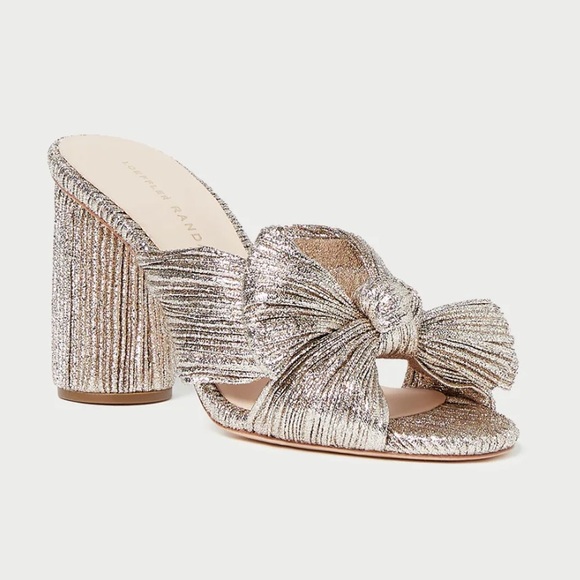 Loeffler Randall Shoes - Loeffler Randall Penny Knot Champagne Bow Heels Size 8